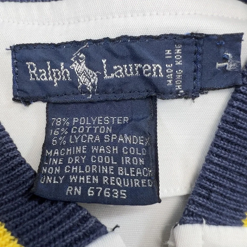 Vintage Polo Ralph Lauren Varsity Jacket Mens L White Satin Crest Hong Kong 90s